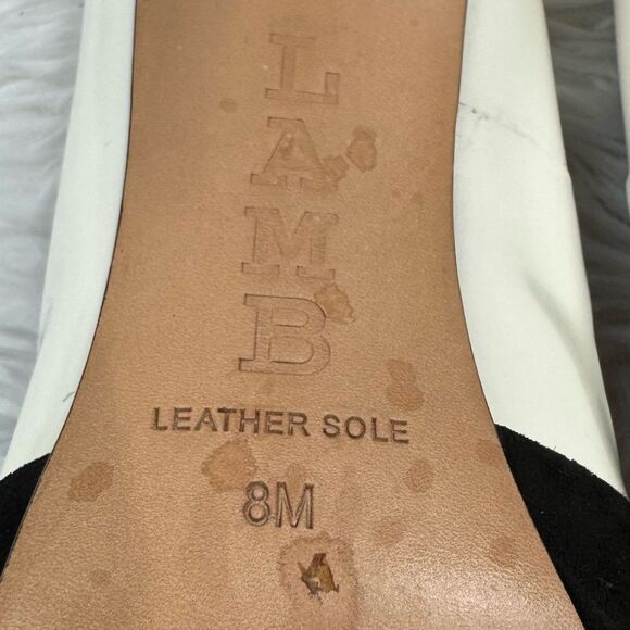 L.A.M.B. CIA Colorblock Leather Pointed Toe Pump Heels - Picture 14 of 14